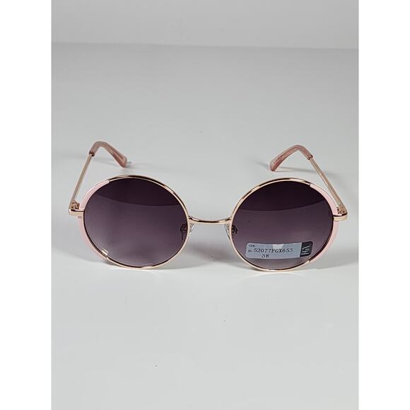 FGX by Foster Grant Gold & Pink Full Round Metal Frame Sunglasses 52077FGX653 - Picture 3 of 11